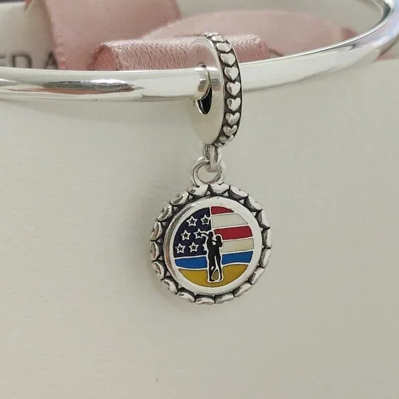 Pandora Jacksonville NC Dangle Charm S925 Silver Bracelet Pendant Jewelry - Picture 3 of 4